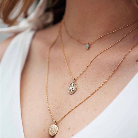 14 karat solid gold diamond necklace